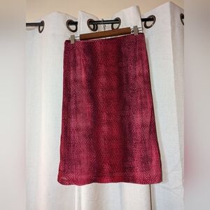 Rockstar Girlfriend Vintage Red Snake Print Pencil Skirt Small Express